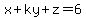 x%2Bky%2Bz=6