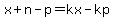 x%2Bn-p=kx-kp
