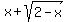 x%2Bsqrt%282-x%29