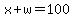 x%2Bw=100