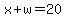 x%2Bw=20