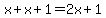 x%2Bx%2B1=2x%2B1