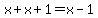 \"x%2Bx%2B1=x-1\"