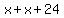 x%2Bx%2B24