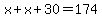 x%2Bx%2B30=174