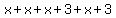 x%2Bx%2Bx%2B3%2Bx%2B3