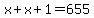 x%2Bx+%2B+1=655