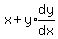 x%2By%2Aexpr%28dy%2Fdx%29