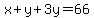x%2By%2B3y=66