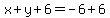 x%2By%2B6=-6%2B6
