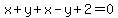 x%2By%2Bx-y%2B2=0