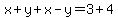 x%2By%2Bx-y=3%2B4