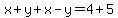 x%2By%2Bx-y=4%2B5