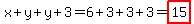 x%2By%2By%2B3=6%2B3%2B3%2B3=highlight%2815%29