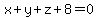 x%2By%2Bz%2B8=0