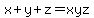 x%2By%2Bz=xyz