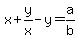 x%2By%2Fx-y=a%2Fb