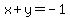 x%2By=-1