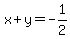 x%2By=-1%2F2