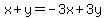 x%2By=-3x%2B3y
