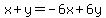 x%2By=-6x%2B6y
