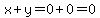 x%2By=0%2B0=0