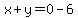 x%2By=0-6