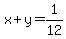 x%2By=1%2F12