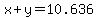 x%2By=10.636
