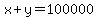 x%2By=100000
