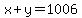 x%2By=1006