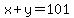 x%2By=101