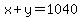 x%2By=1040