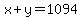x%2By=1094
