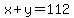 x%2By=112