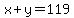 x%2By=119