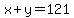 x%2By=121