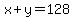 x%2By=128