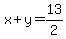 x%2By=13%2F2