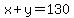 x%2By=130