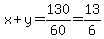 x%2By=130%2F60=13%2F6