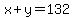 x%2By=132