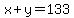 x%2By=133