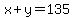 x%2By=135