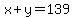 x%2By=139