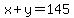 x%2By=145