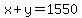 x%2By=1550