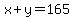 x%2By=165