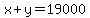 x%2By=19000