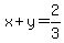 x%2By=2%2F3